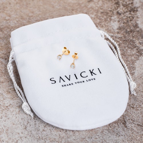 Kolczyki The Light: złote, diamenty